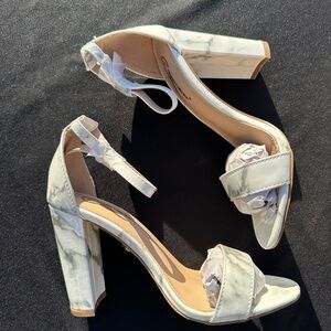 White Marble Heels